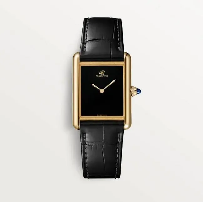 U1 Top de qualité AAA Classic Elegant Designer Watch Watch Fashion Quartz Mouvement Square Tank Femmes Gold Silver Watches Montre de Luxe Le cuir bracelet en cuir 9062