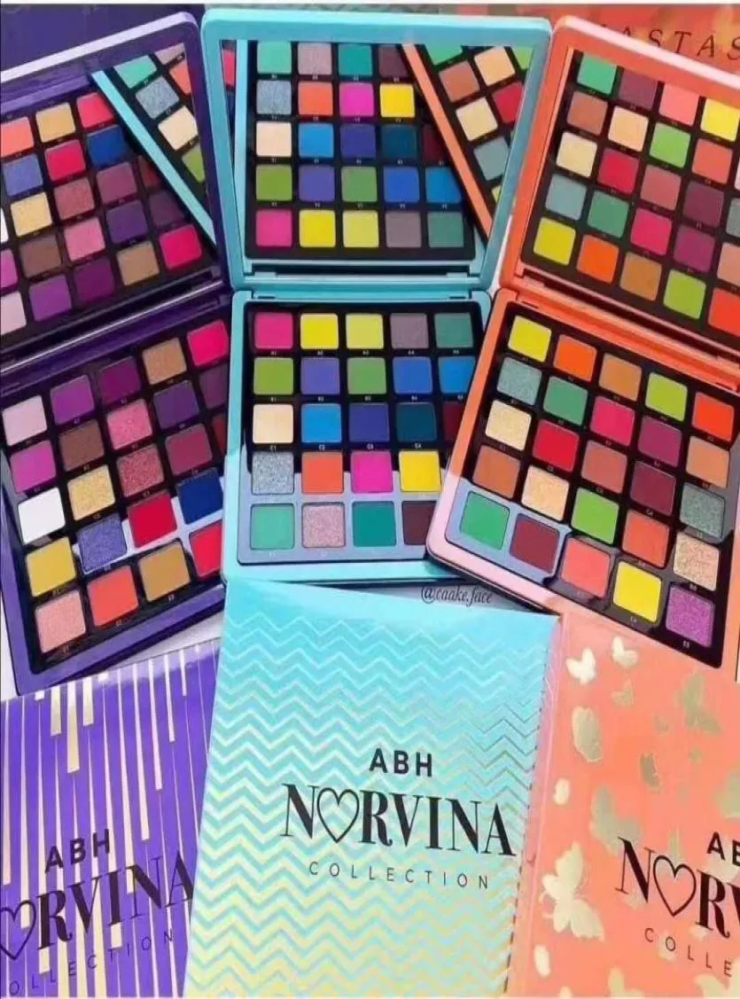 Abh Norvina Makyaj Göz Farı Paleti 25 Renkli Glitter Parlaklık Mat Göz Farı Paleti Mor Turuncu Mavi 3 Stilleri Noel G3588737