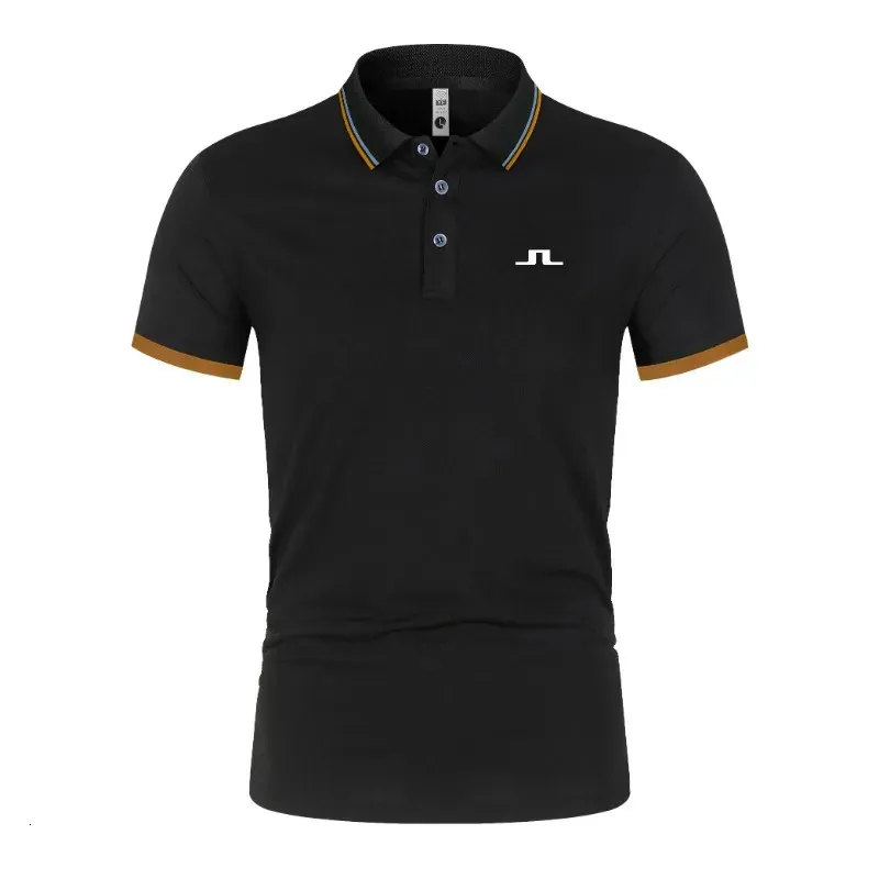 2024 Jlindeberg Golf Polo Shirt Szybkie potwierdzenie oddychające Lapel krótko-rękawowe T-shirt mężczyzn Summer 240417