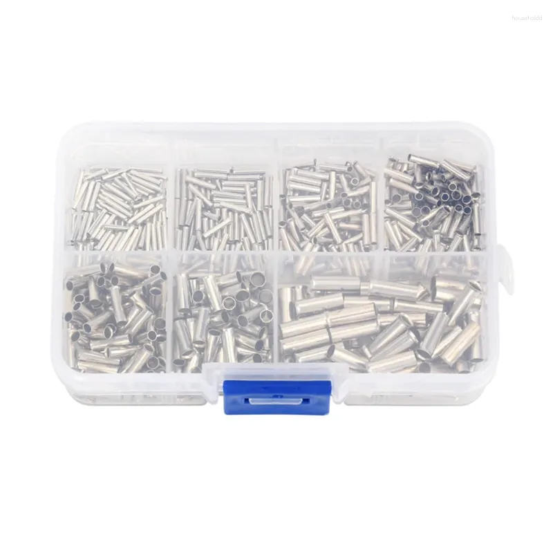 벽시계 600pcs 0.5mm2-6mm2 22-10 AWG 비 절연 와이어 커넥터 페룰스 전기 케이블 터미널 구리 베어 주석