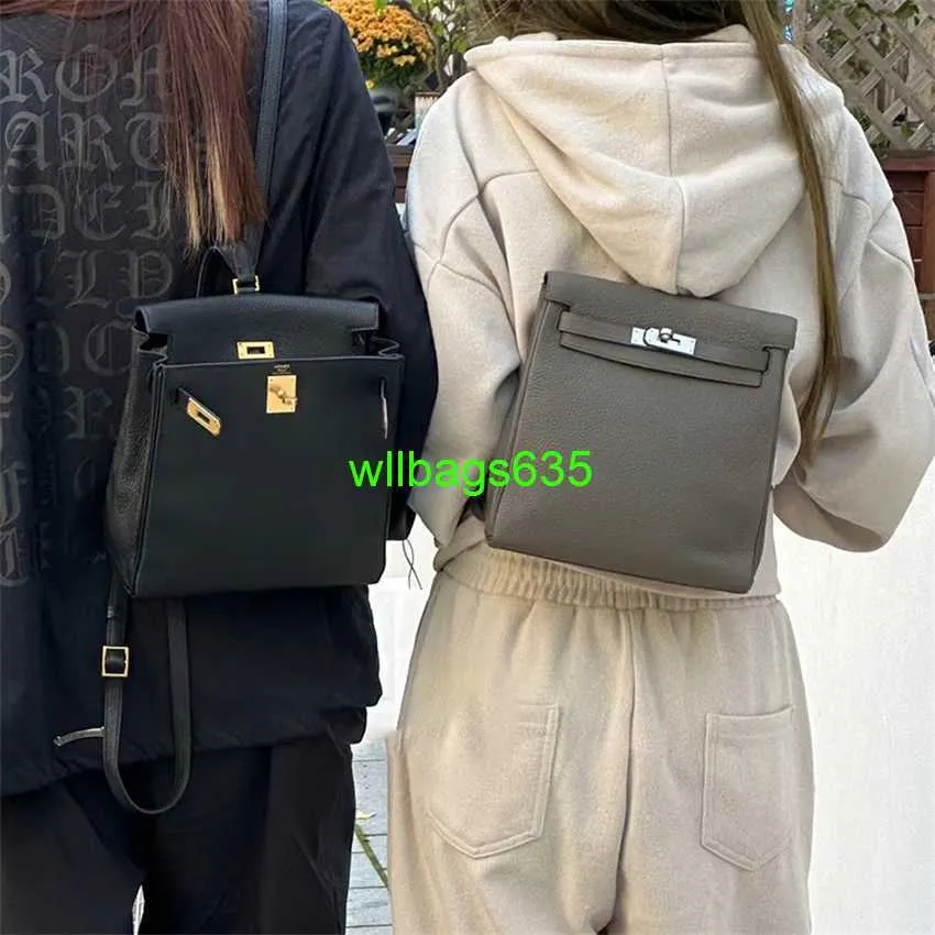 Leather Backpack Bags Trusted Luxury Ky Handbag Double Shoulder Backpack Bag Vintage Small Backpack Large Capacity Highend Temperament Sin have logo HBIFDH