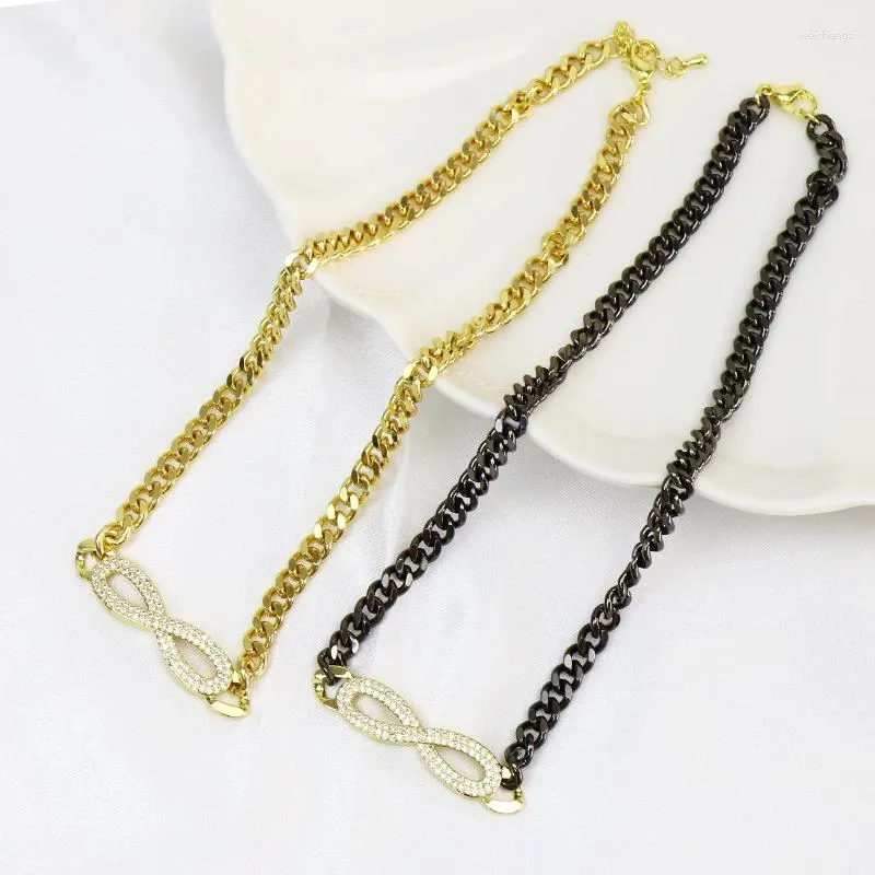 Catene da 3 pezzi Cuba Chain Nekclace 8 Accessori per collana a forma di gioielleria a sospensione Women 90033