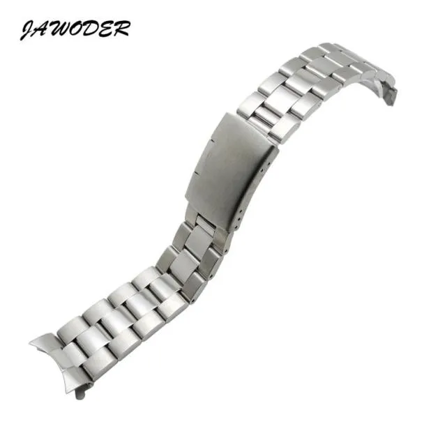 Jawoder Watch Band 18 19 20 22 23 24 mm Silber Pure Solid Edelstahl Polishing brushed Watch Gurt Deployment Schnallen Armbänder 8947351