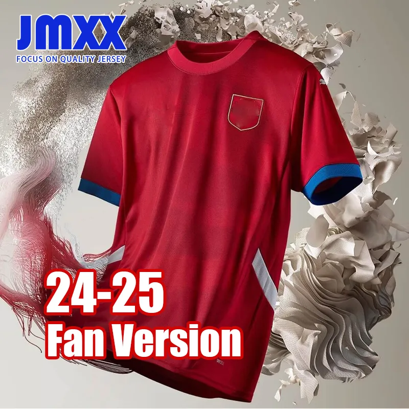 JMXX 24-25 Sırbistan Futbol Formaları Evde Üçüncü Özel Erkek Üniformalar Jersey Man Futbol Gömlek 2024 2025 Fan Versiyonu