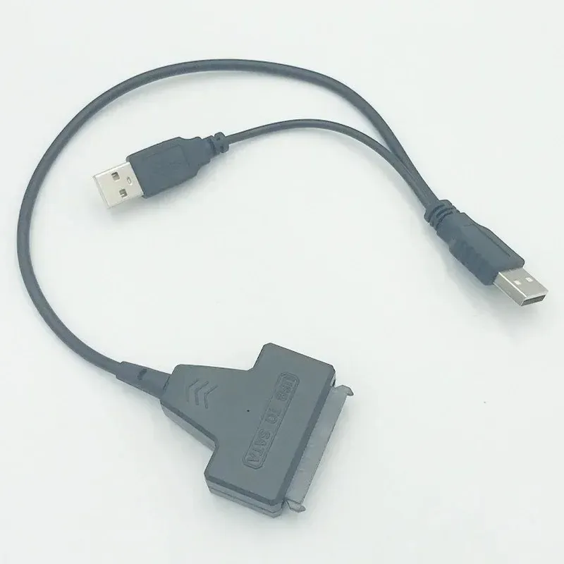 Taşınabilir USB2.0 - SATA Adaptör Kablosu 2.5 inç Sabit Sürücü Kabloları 3.5 inç 7+15 HDD/SSD dizüstü bilgisayar için sabit sürücü adaptör kablosu sert
