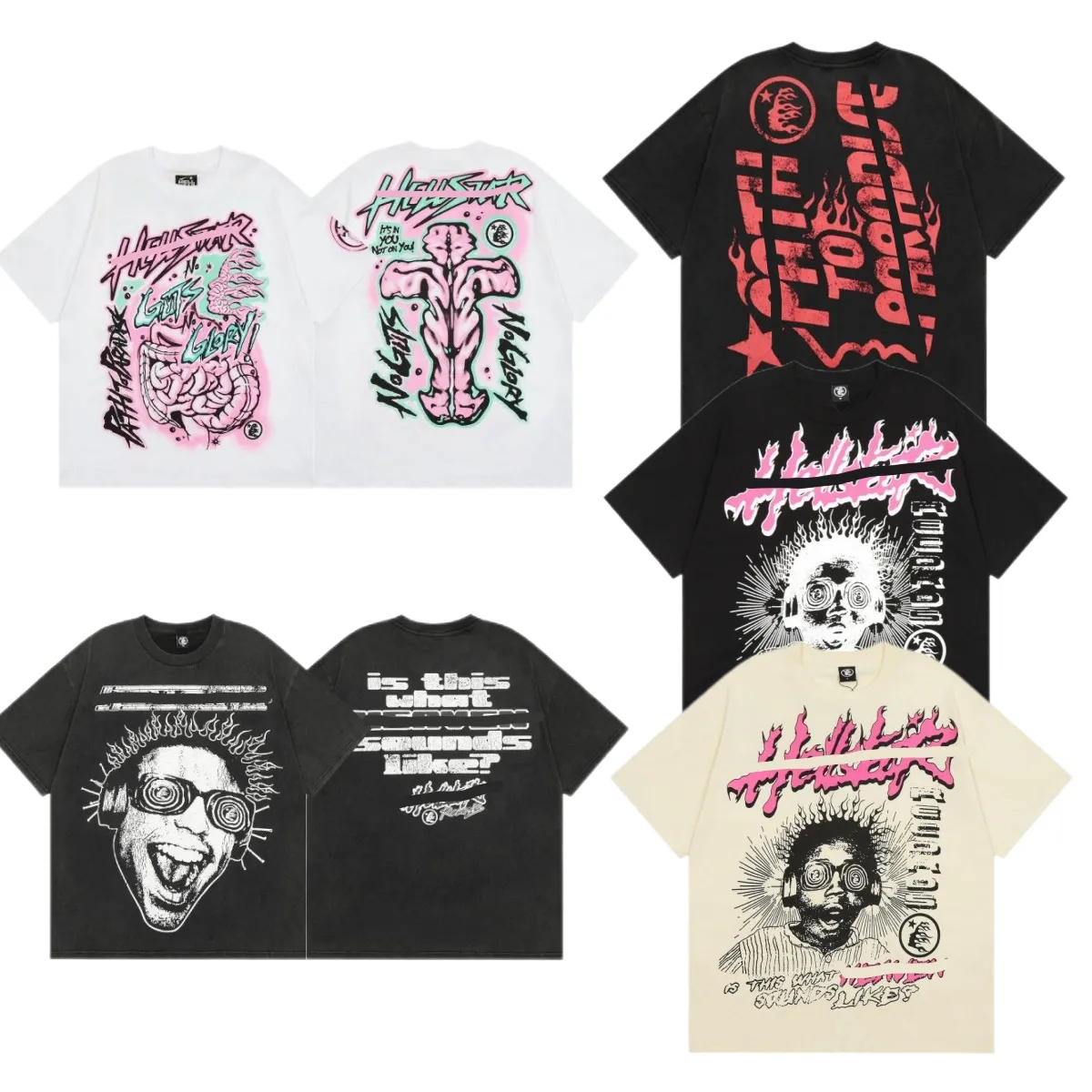 T-koszulka High Street Projektanci Hip Hop koszule Kobiety i mężczyźni ponadgabarytowa T-shirt kobieta Tee Ubranie piekielne koszule 100%bawełny