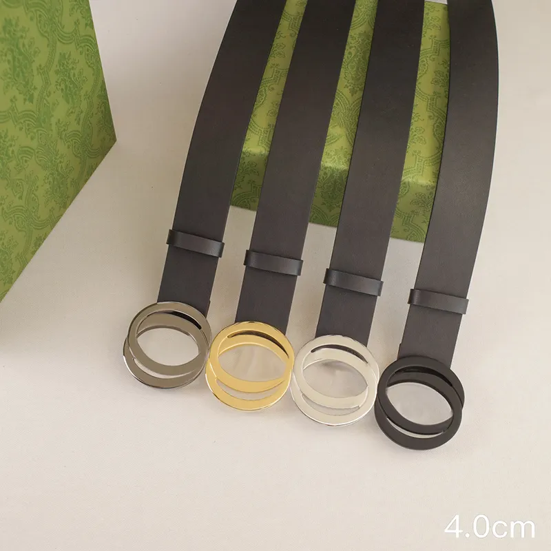 Designer Genuine Leather Belt For Men And Women 4CM Width, Smooth 