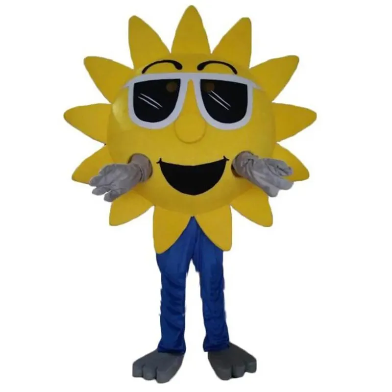 2024 Adult size Sunflower mascot costume Cartoon Character Outfits Suit Furry Suits Halloween Carnival Birthday Party Dress