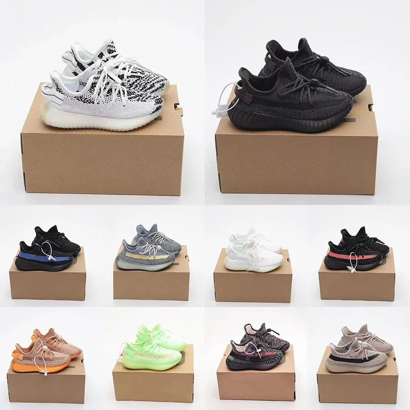 yeezy boost 350 v2 kanye west yeezys yeezeys yeezy35 kids free shipping shoes Laufschuhe Kinder Kind Knochen Creme dhgate luxurys flache Trainer 【code ：L】