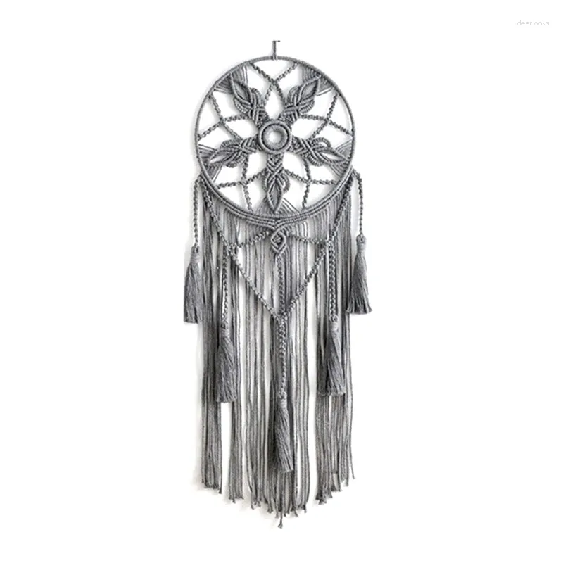 Tapisseries Dream Catcher Tapestry boho macrame coton tissé art fait à la main avec ornement artisanal pour le salon de la chambre durable