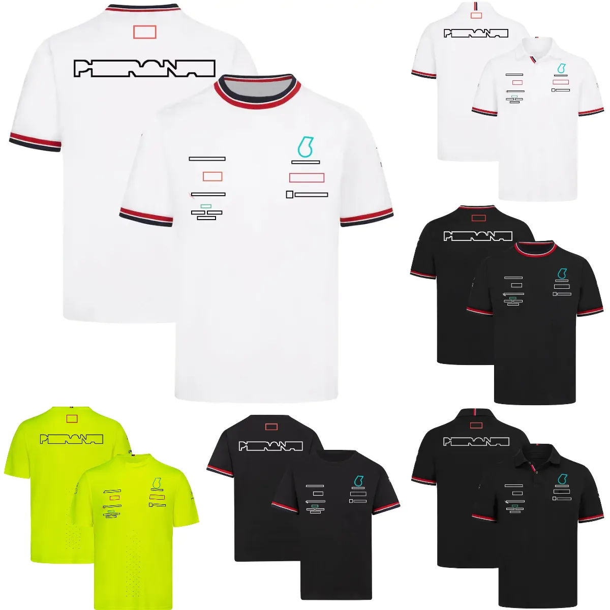 F1 Team T-shirt Formel 1 racing kortärmad t-shirt fans Summer Lapel Polo Shirts Casual Women's T-Shirt Overdimensionerad tröja