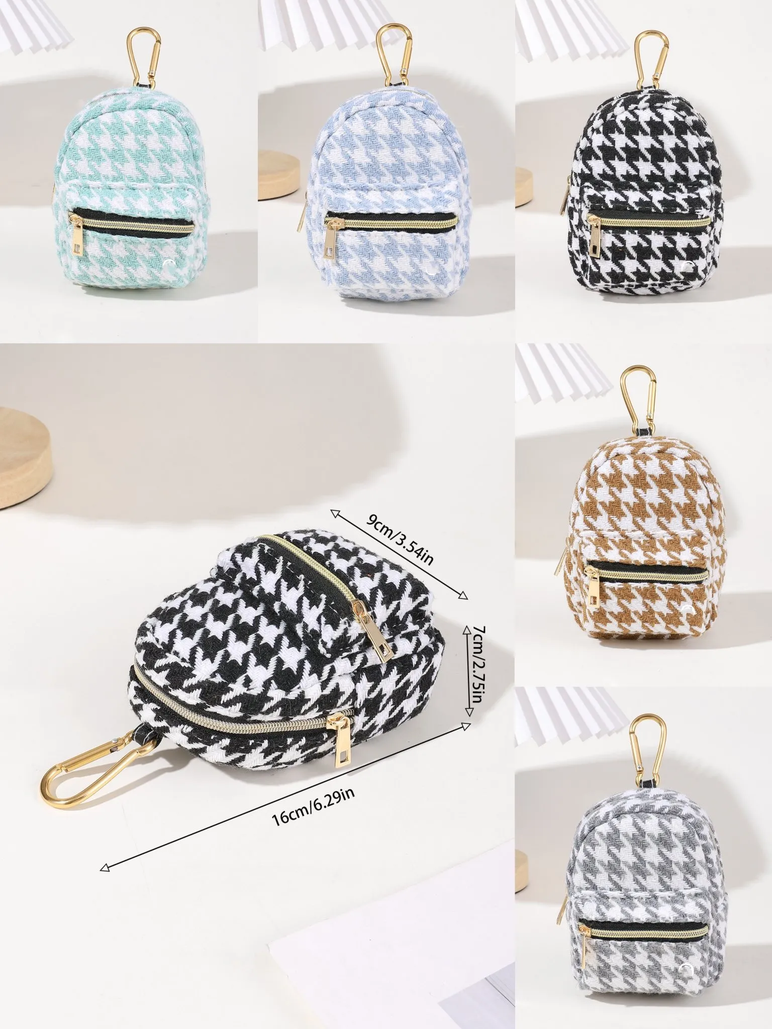 new designer thousand bird pattern small schoolbag for children fashion cute purse keychain pendant bag card storage bag