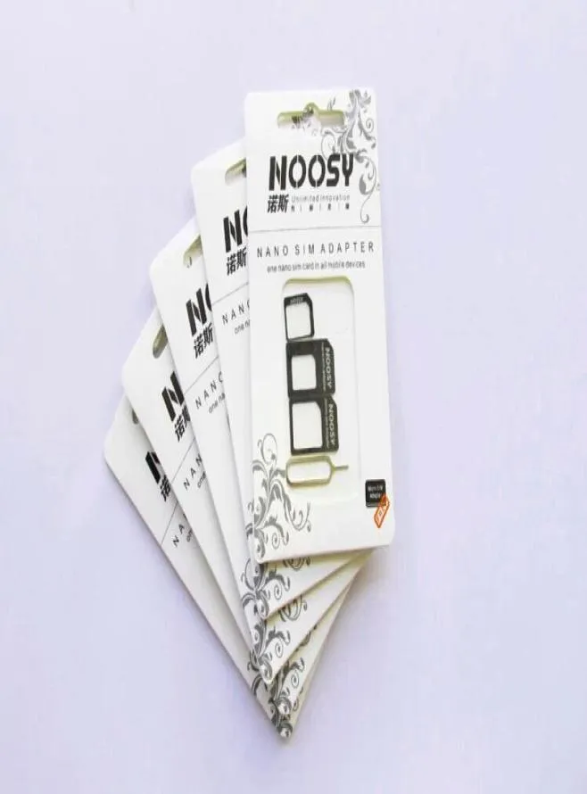 Noosy Nano Micro Micro Standard SIM Card Convertion Convertion Converter Nano Sim Adapter Micro SIM Card pour iPhone 6 Plus tous les appareils mobiles S5767231