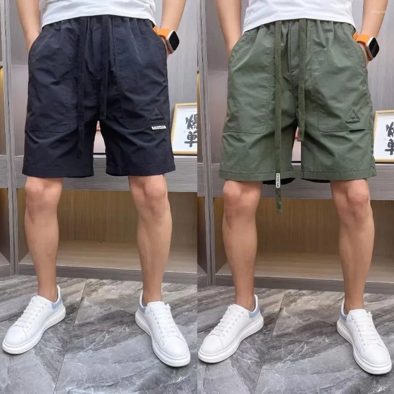Shorts masculins hommes décontractés 2024 Été coréen Marque de mode Traquée à cordon