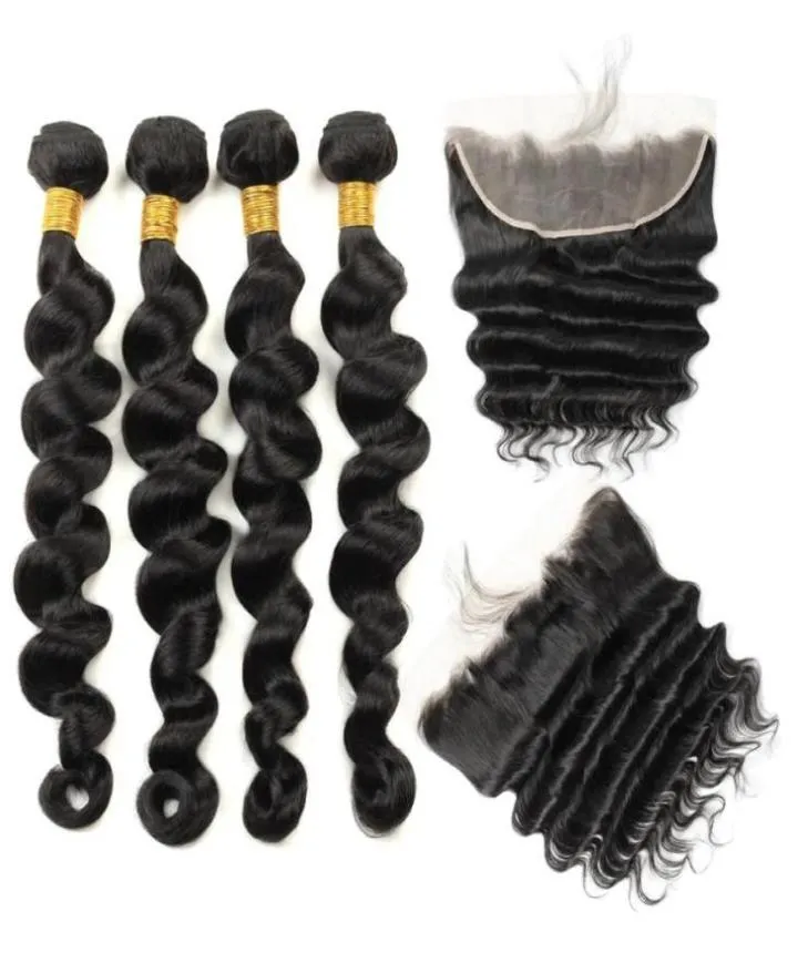 ISHOW INDIAN LOBE LOBE POURMES HUMAINS HUMAINS AVEC CLOSTURE CLINKY CURLY STRING 34 PCS AVEC LACE FRONTAL PERUVIAN CORPS WAVE POUR WOME58377940