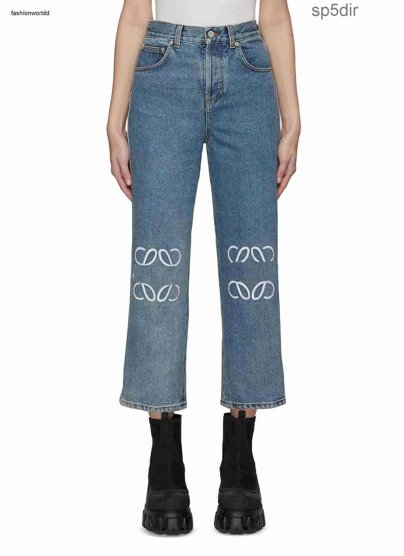 Designer Jean Femmes Jeans Brand Pantalon Fashion Logo Fashion Printing Girl Crayon Denim Capris Tableau 30 déc. IEWH