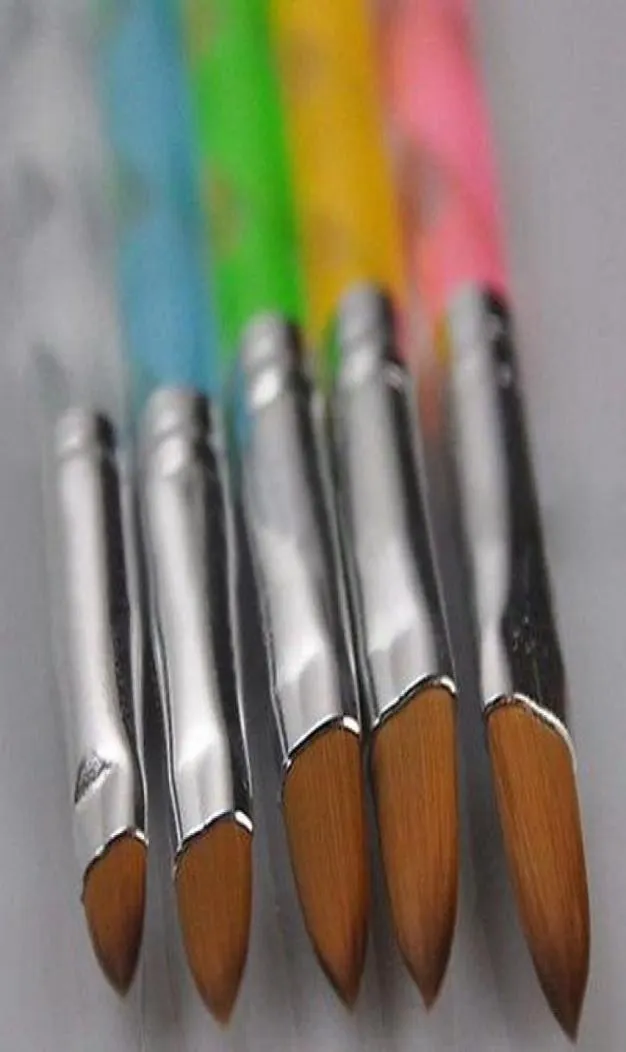 5pcs Nouveau acrylique 3D peinture dessin uv gel bricolage Brush Pen Tool Art Art Set R4765723762