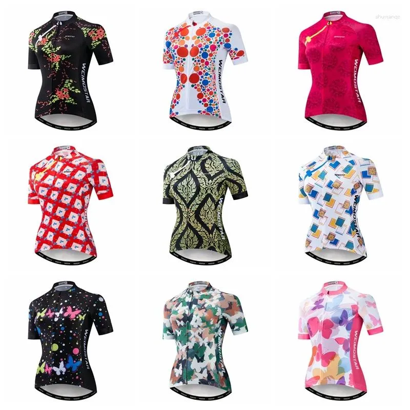 Yarış Ceketleri 2024 Kadın Bisiklet Jersey Mountain Yaz Nefes Alabilir MTB Bisiklet Giyim Gömlekleri Spor formaları