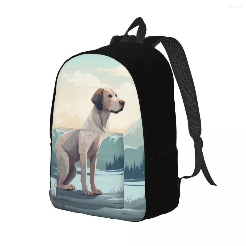 Backpack Dog Canvas Backpacks Vector Flat Animals Workout Big Stylish Bags