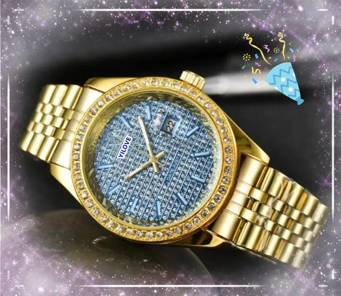 Famous Three Stiches Watches for Men Women Day Date Time Quartz Chronograph clock diamonds ring dot president calendar bracelet wristwatch first star choice gifts