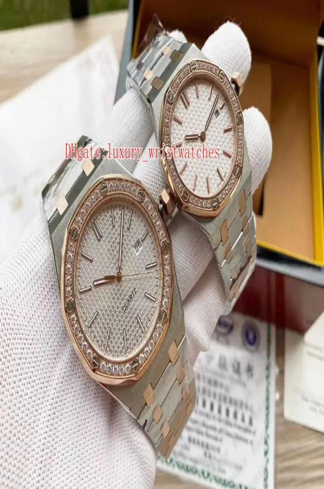 4 kolory zegarek na rękę unisex 40 mm 30 mm 30 mm Diamond 15451Ozz1256or01 15451 ETA VK Quartz Chronograph Work Mens Watch Ladies WATC2448766