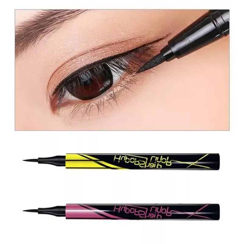 Eyeliner 1pc كحل سائل كحل السائل على غرار القلم الذهب الصغير الطويل الطويل تجفيف الجفاف antisweat مقاومة للماء كحل غير لامع