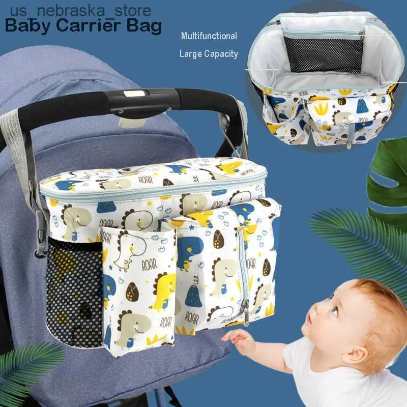 Diaper Bags Mummy bag organizer bag carrier for baby storage baby stroller hanging bag multifunctional storage stroller bag release Q240418