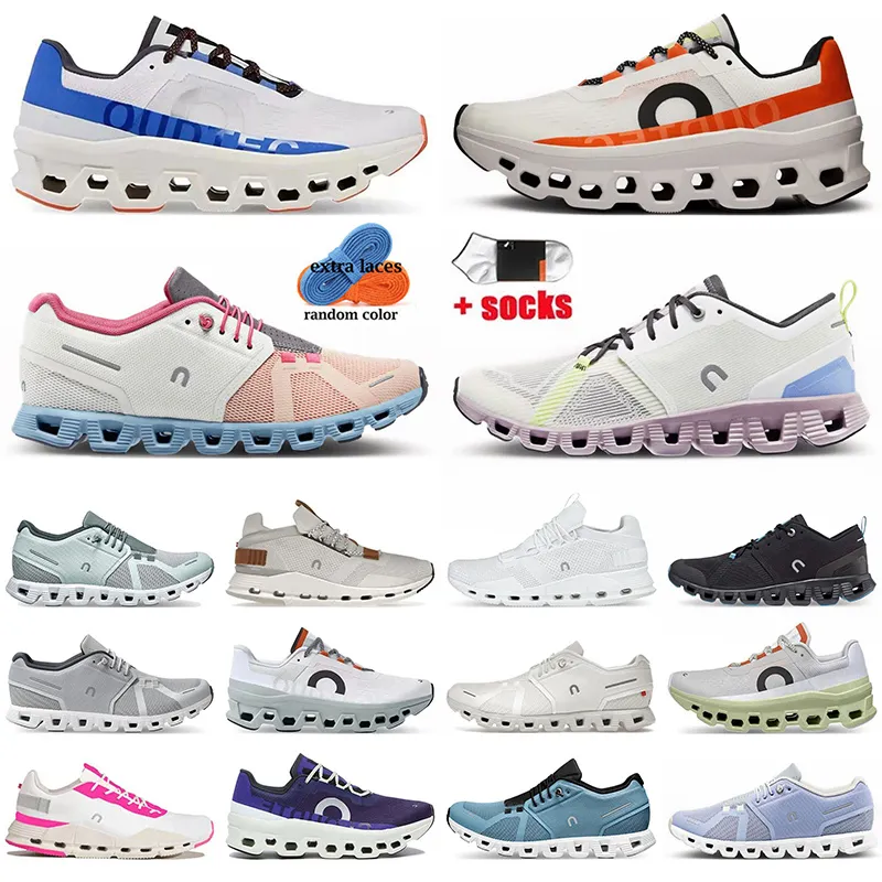 2024 Cloud Casual Shoes Designer Mens on CloudMonster Running Shoes Sneakers Federer Workout Cross Training Shoe Ash Black on Persms Men Women Women Sports Trainers