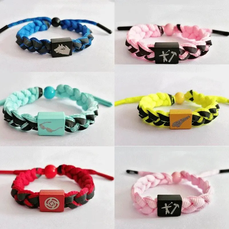 Bracelets de charme anime jujutsu kaisen gojo satoru cosplay corde à main tressée