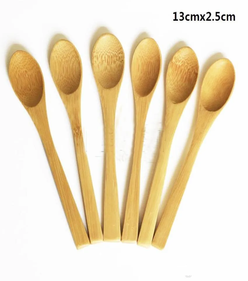 8 Size Small bamboo Spoons Natural EeoFriendly Mini Honey Spoons Kitchen Mini Coffee Teaspoon Kids Ice Cream Scoop 916cm3251954