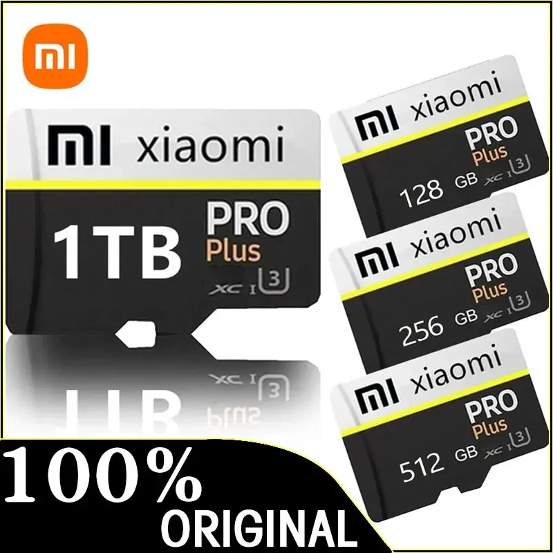 Карты оригинал Xiaomi 1TB Micro SD Карта памяти TF/SD Card 128GB 256GB 512GB MINI CARD CARD10 для камеры/телефона 2024 Новая Mijia