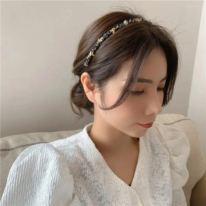 Coix de cheveux Vintage Fashion Crystal Band Luxury Luxury Elegant Elegant Sweet Bandband Girls Hoop Style Corée Rimnestone