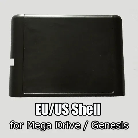 Cartões mais novos e mais recentes da UE/US Shell Sega MD Case para o sistema de gênese de drive sega mega de 16 bits 2pcs/lote!