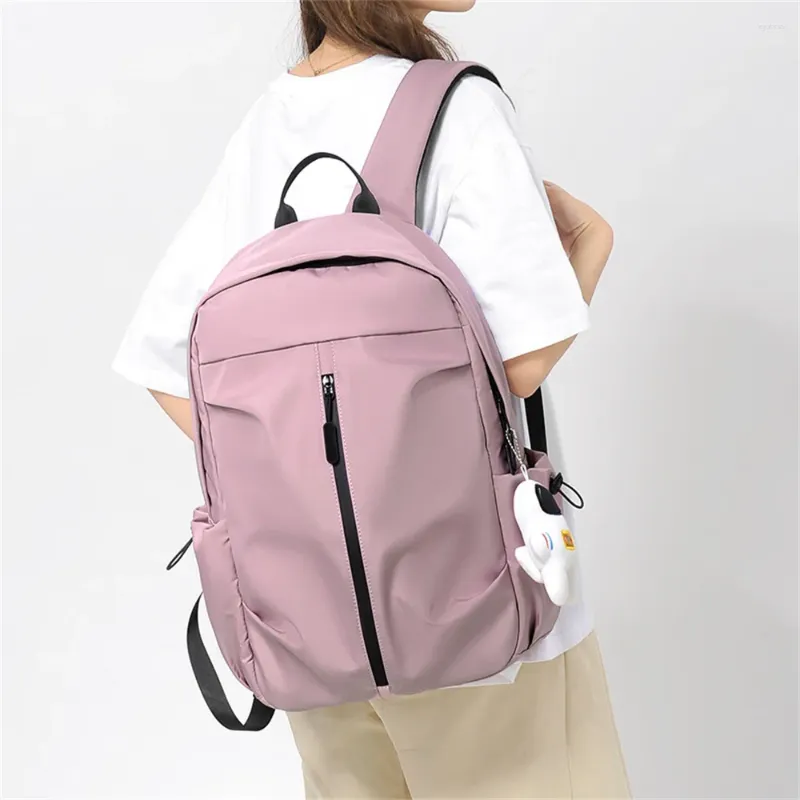 Backpack de grande capacidade Nylon Travel Travel Business Laptop Bag Men High School Student Curved