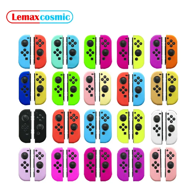 Fall vänster höger mjuk silikongummi greppgel skydd l r controller gamepad hylsa fodral täckning för nintendo switch joycon joycon ns