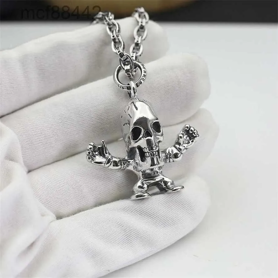 Ch Crooker Personality Skull Pendant Hip Hop Punk Trend Gd Same Letter Chain