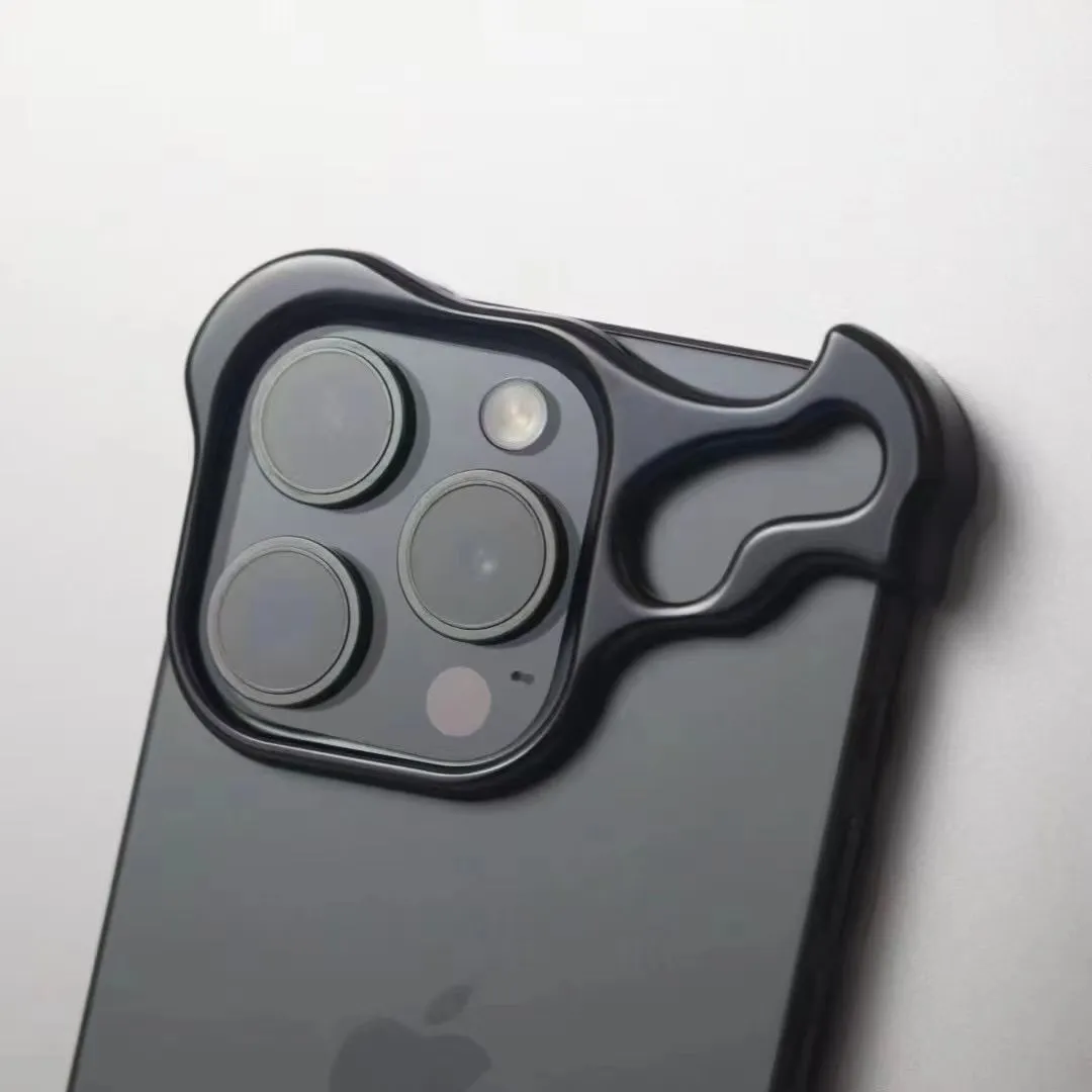 Neues 2024 -Modell, einfaches und gehobenes Metall -Eckpolster, geeignet für Großhandel iPhone Hülle Anti -Drop -Rahmenschutzgehäuse