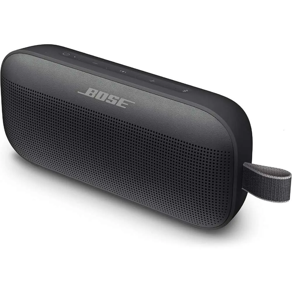 Altavoz Bluetooth impermeable portátil con micrófono - altavoz inalámbrico al aire libre para viajar, uso de la piscina - sonido negro, de alta calidad y duración de la batería larga