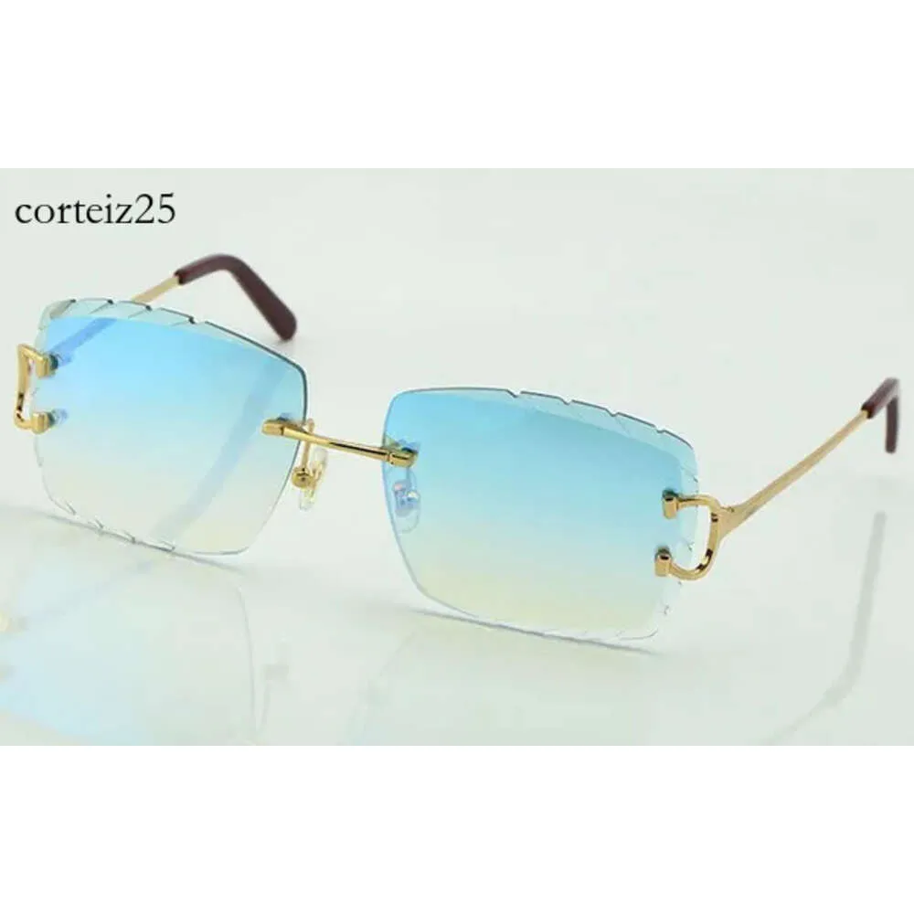 2024 Selling Men Women Rimless Gold Metal Sunglasses Frame Eyewear Lunettes Fashion Classic Glasses High Quality Eyeglasses Frames Male 8235