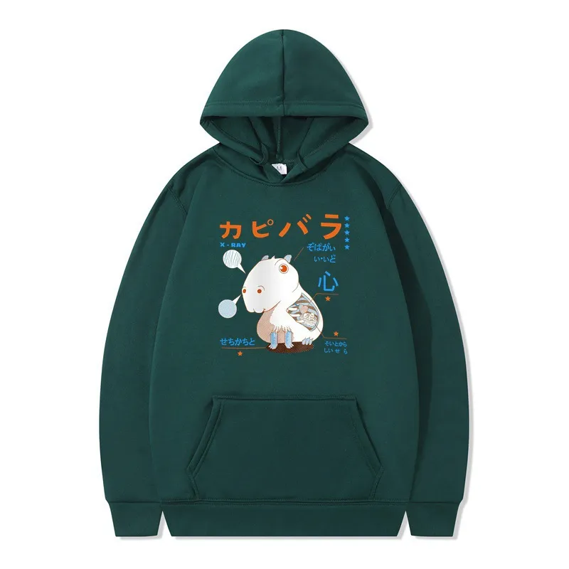 Grenzüberschreitender neuer Anime-Fun-Hamster-Print Frühling und Herbst Herren lockerer lässiger Pullover Hoodie_voghion.com