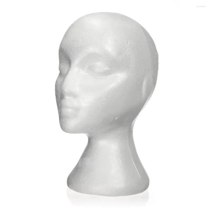 27,5 x 52 cm de espuma feminina de cabeça de cabeça (poliestireno) para acessórios para cabelos de capital e espuma das perucas da mulher