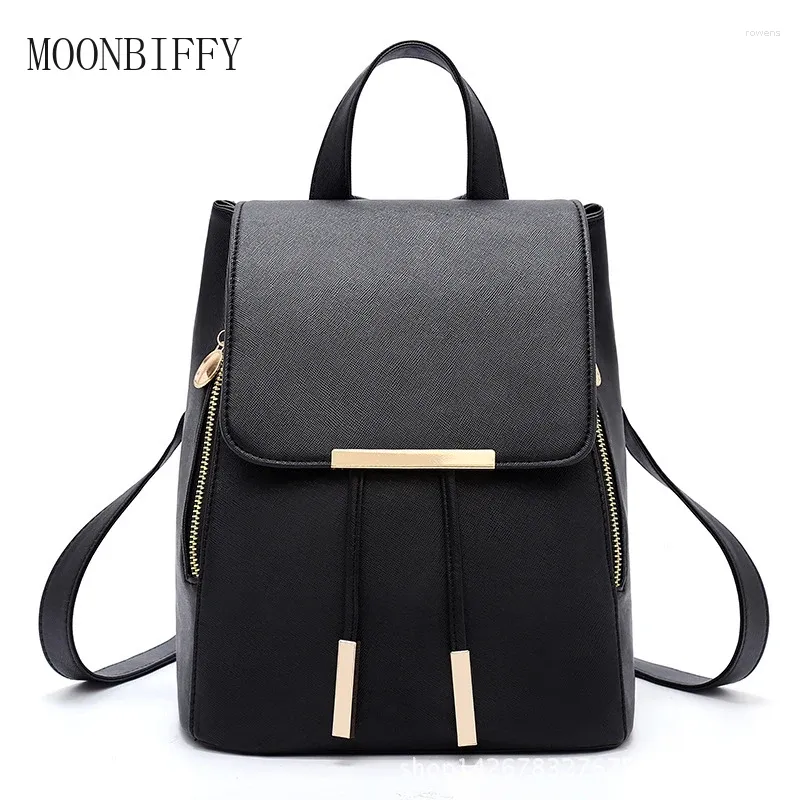 학교 가방 배낭 여자 PU 가죽 여성 배낭 십대 Mochila Feminina Rucksack Mochilas Mujer