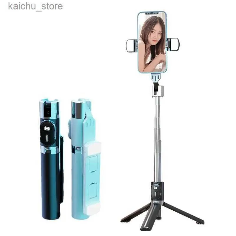 Selfie Monopods Télescopage télécommande SELTIE Stick All Smartphone Stand Wireless Bluetooth Portable Trépied Mini Phone Holde with Fill Light Y240418