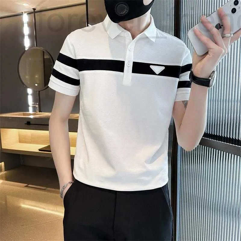 Men's Polos designer Replenish 2024 Summer Large Short Sleeve Triangle Pattern T-shirt with Polo Collar T0231-P50 S4GI
