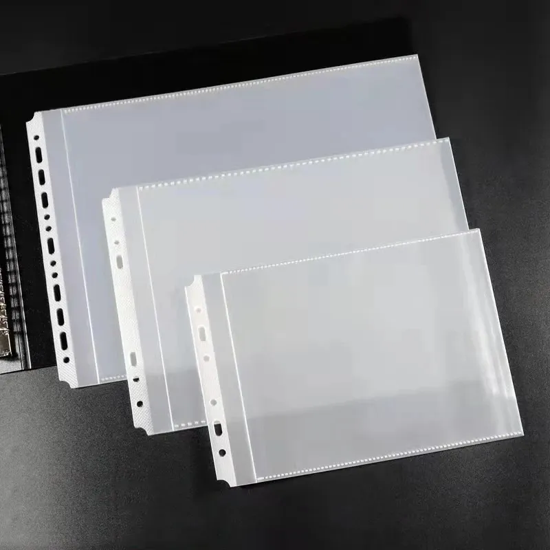 50pcs Transparent Folder Bag A4 B5 A5 Horizontal Documents Sheet Protectors Filing Products Paper Refills Office School Supplies 240416