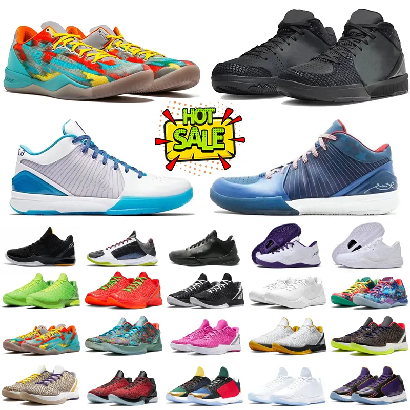 Basketballschuhe Männer Mamba 6 Geschenk von Mamba Reverse Grinch Mambacita Court Purple Aqua Was die Bruce Lee Mens Trainer Outdoor Sport Sneaker