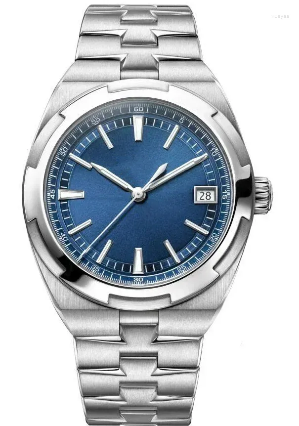Armbanduhr 2024 Herren Automatische mechanische Uhr in Übersee Armbanduhr Edelstahl Schwarz Blau Weiß