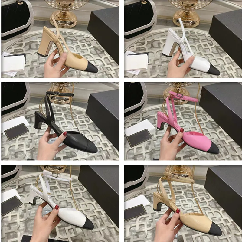 designer heels sandal luxury heels sandal for woman women designer shoes Women Chunky Heel Party Wedding shoes designer platform sandal sandal heels 9cm 6.5 cm US 34-42