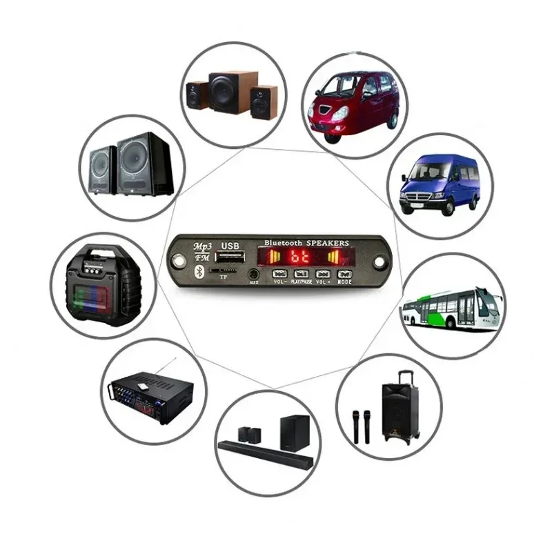 2024 Bluetooth 5.0 MP3/WMA/WAV/APE/FLAC DECODER BOARD CAR Audio USB TF FM Radio Modul