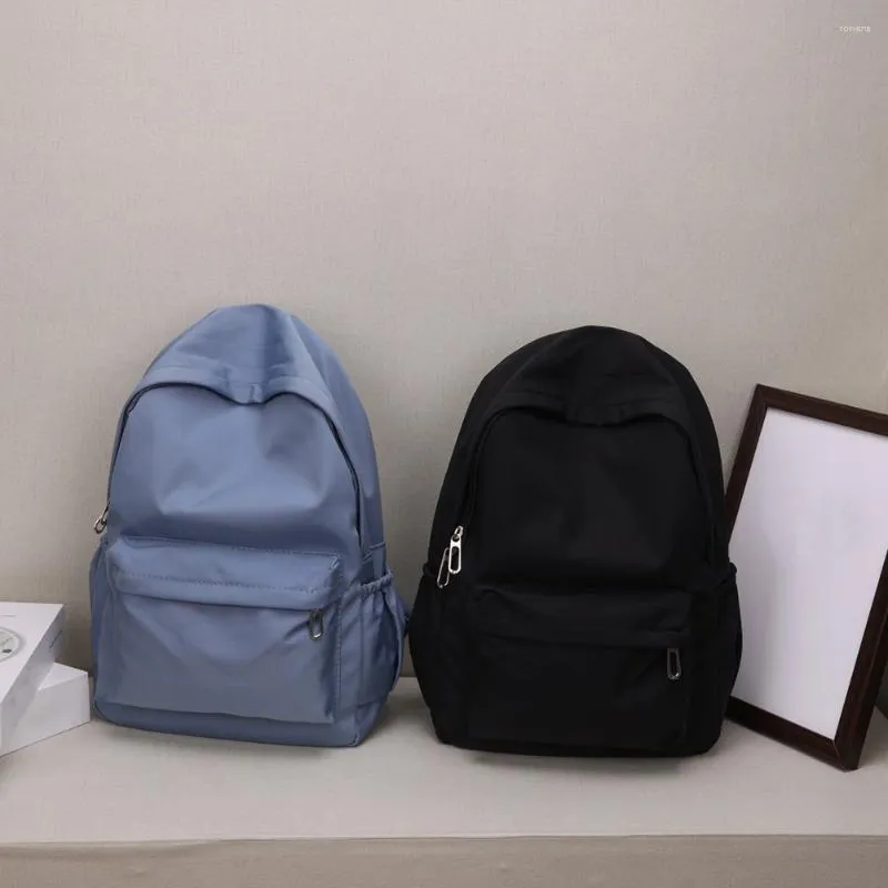 学校のバッグシンプルなソリッドカラーバックパック